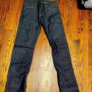 Men’s 33 waist Japanese raw selvedge jeans